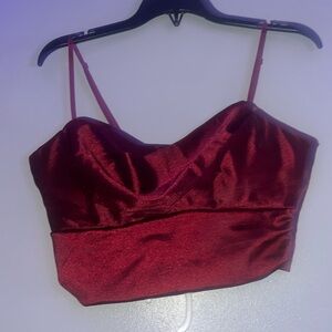 Two-Piece Satin Semiformal Dress